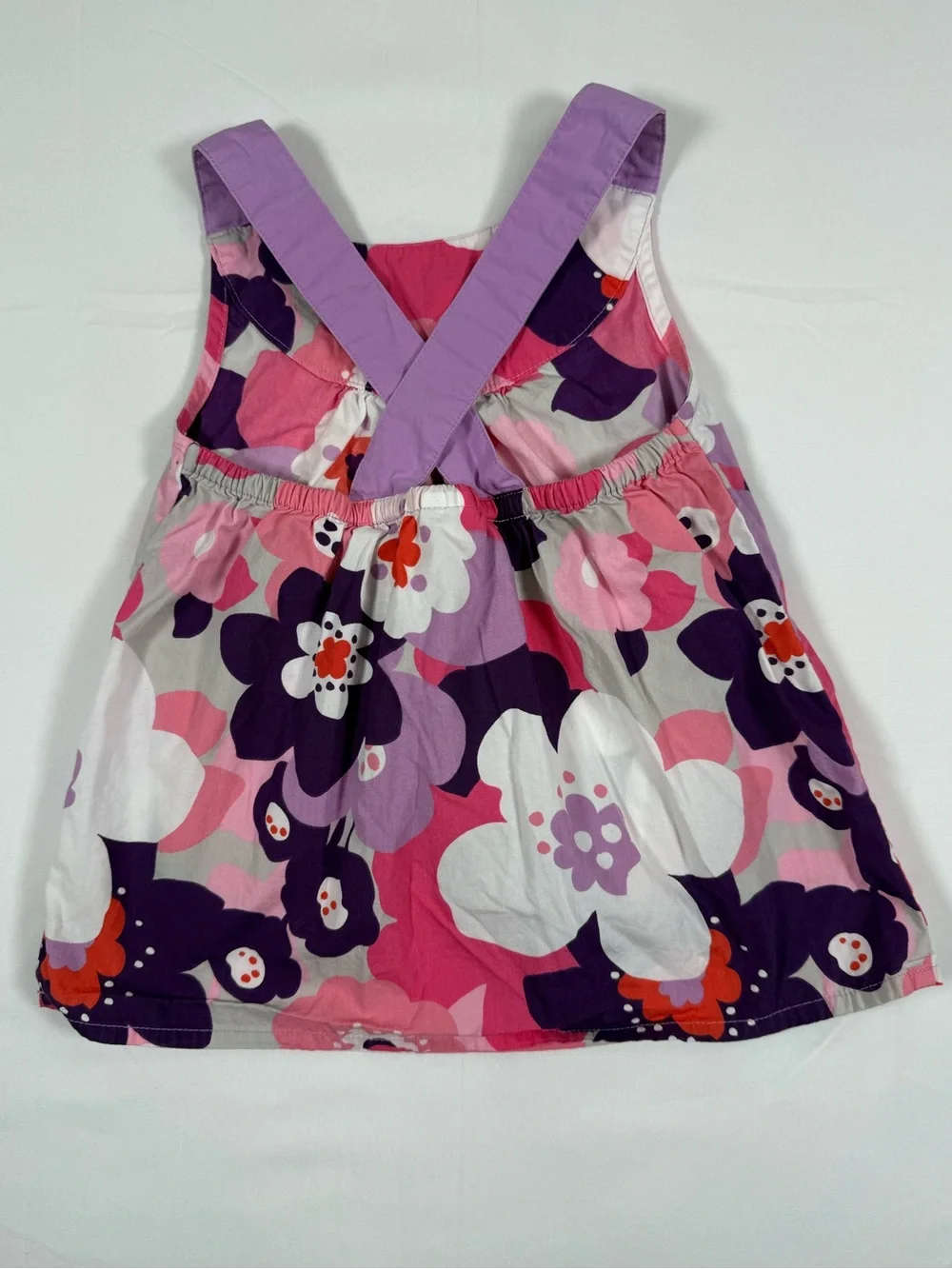 GYMBOREE Girls Floral‎ Dress 5 Spring 1 2017 Sleeveless Cross Back Retro Cottage